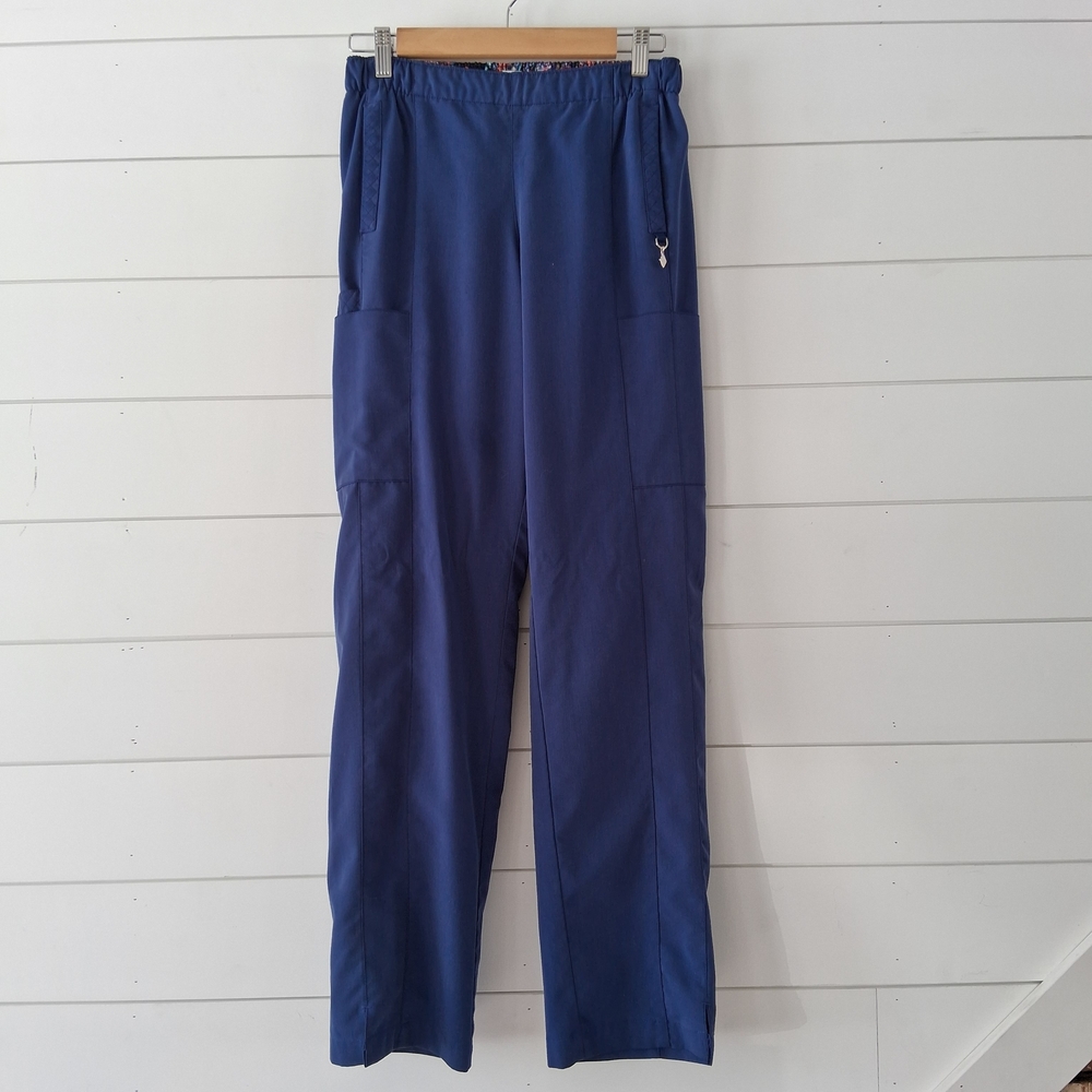 Vera Bradley Navy Blue Scrub Pants with Tie Waist Size Small
